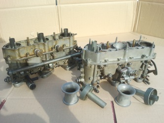 Carburettor before and after rebuild Carburettor before and after rebuild