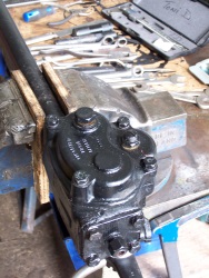 Steering box after being rebuilt